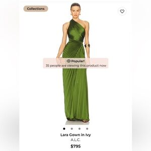 A.L.C. Ivy Green Draped Gown - BRAND NEW, NEVER WORN